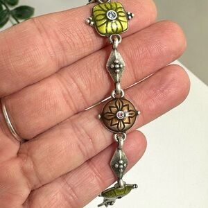 🤎Matte Silver and Green-Brown Bracelet